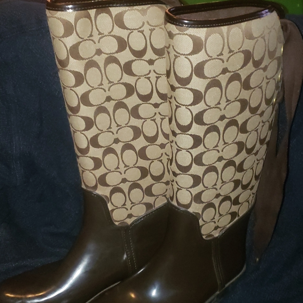 Women Coach Rain Boots